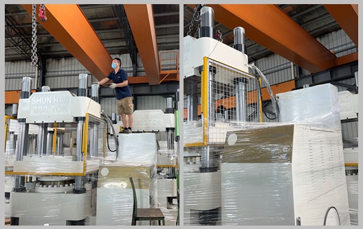 نئی کھیپ: میلمین کی پیداوار کے لیے حسب ضرورت 600T ہائیڈرولک مولڈنگ مشین